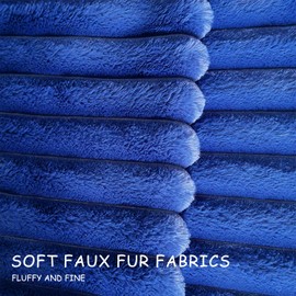 1 Pack 16x16 Pillow Cover Velvet Pillow Covers, Faux Fur Square Throw Pillow Covers for Living Room Decorations Throw Pillow Case, Throw Pillow Cover Cushion Cover for Home Sofa Bedroom Car, Navy Blue