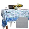 Sweet Us Venetia Block Print Tablecloth for Square Tables 70x70