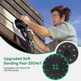6 Inch Soft Sanding Pad Compatible with Festool RO 150 FEQ/Rotex 150, Model 202461 - Replacement for Enhanced Finish, Efficient Dust Extraction, Durable Backing Pad