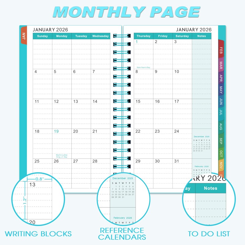 2026 Pocket Calendar/Planner - Weekly & Monthly Pocket Planner for