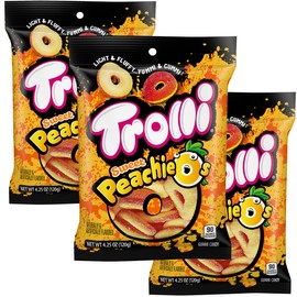 Peach Rings Sweet Peachie O's, 4.25oz Bags (Pack of 3)