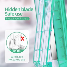 DUBSTAR Pill Cutter Splitter for Small and Tiny Pills, Multiple Pill Cutters for Small or Large Pills, Adjustable Pill Splitter with Centering Device and Blade Guard for Multi Tablets (Cyan)