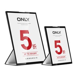 ECKEK Paper Made Slanted Sign Holder, Menu Displays Sign Stand A4/A5/A6 (Black A4 210×297mm/8.27×11.69 inches)