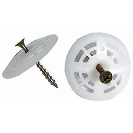 Insulation Board Washer with 1-5/8" Zinc Wood Fastener, 1000 Pieces per Box