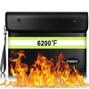 Upgraded Insulated Fire Proof Money Bag for Cash,6200℉ Fireproof&Waterproof Document