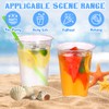 BALDCC 16 oz Clear Plastic Cups With Flat Lids, 50