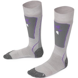 TODO SKISOCKEN Children's Thermal Socks Knee Socks with Merino Wool - Children's Ski Socks for Girls and Boys 23-26, 27-30, 31-34, gray