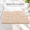 3D Cobblestone Embossed Bathroom Mat Quick Dry Absorbent Floor Rug