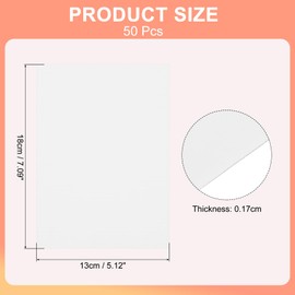 Rebower Corrugated Cardboard Paper Sheets, Corrugated Paper Cardboard Inserts [for Craft and DIY Projects] - 7.1x5.1 Inch/White/50 Pcs