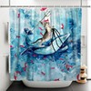 Funny Shower Curtain Cat Riding Whale Shower Curtains Cute Animal