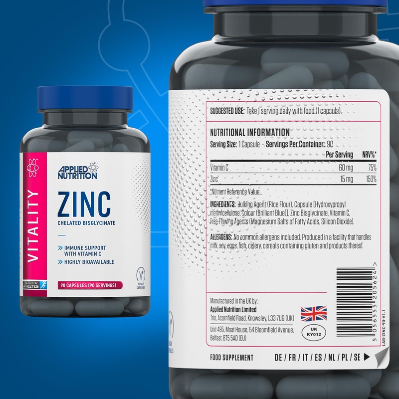 Applied Nutrition Zinc - 15mg Strength Supplement for Normal Immune