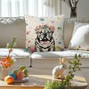 QIONG MENG Easter Pillow Covers 18x18 Inch English Bulldog Throw