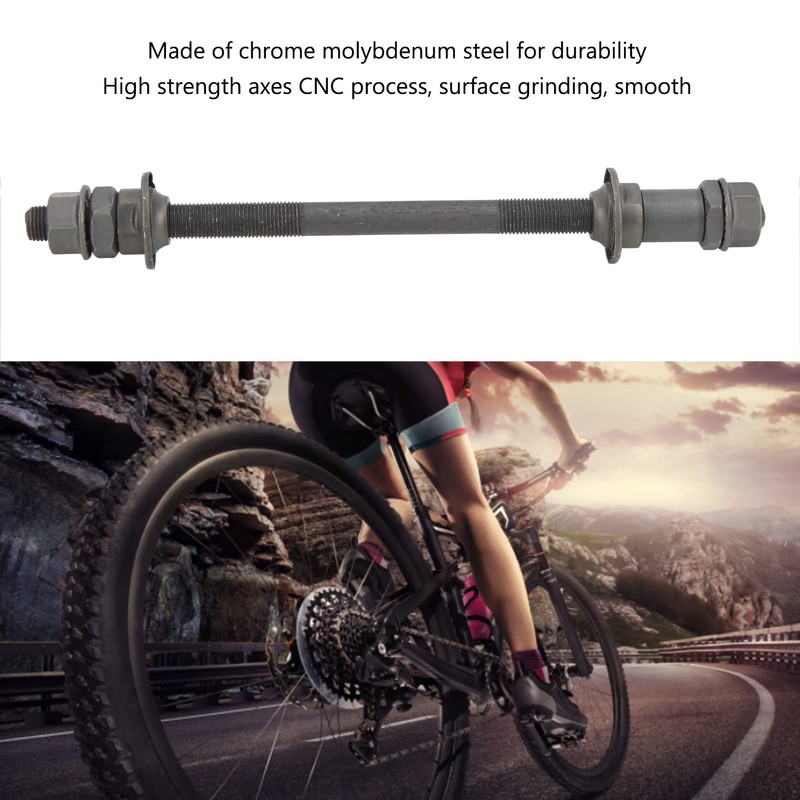 POENVFPO Bicycle Hollow Shaft 190 mm Rear Solid Hubs Axles