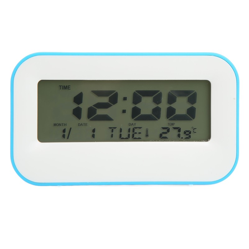 LCD Kids Alarm Clock Backlight Musical Alarms Birthday Reminder Blue