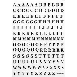 Black Fashion Letter Nail Art Stickers English Alphabet Nail Decals Adhesive Letter 3D Nail Foils Nail Art Stickers for Women Girls Holographic Nail Letter Stickers, Nail Art Decoration Accessories Nail Art Stickers and Decals