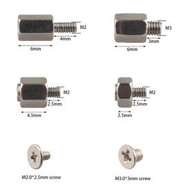 ZDE ZE018 M.2 SSD Screws Kit NVMe M.2 SSD Mounting Screws Computer Motherboard Screws Components for Asus MSI Gigabyte ASRock Motherboard and Raspberry Pi 5