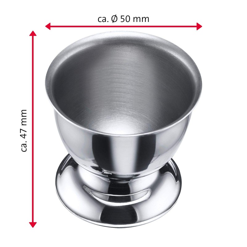 Westmark 4 Eierbecher, mit Fuß, stapelbar, ø 5 cm, Rostfreier