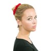 BasicSense 2PCS Large Velvet Glitter Scrunchies Shiny Hair Ties Bands