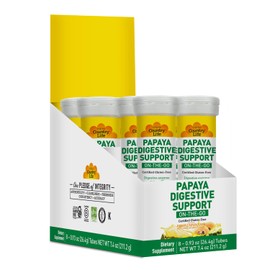 Country Life Chewable Papaya Digestive Enzyme – 8 Pack | Pineapple Papaya Flavor | On-The-Go Digestive Support with Papain, Protease & Amylase | Certified Vegan, Gluten-Free, Non-GMO, Kosher