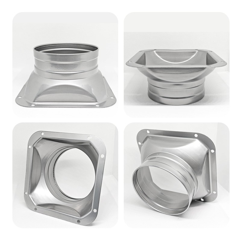 bociloy 4 Inch Duct Connector Flange, Metal Straight Pipe Flange