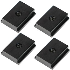 fogman T-Slot Nut Rail DIY Tool Installation Aftermarket Replacement Easy Set of 4 (M6, Black)