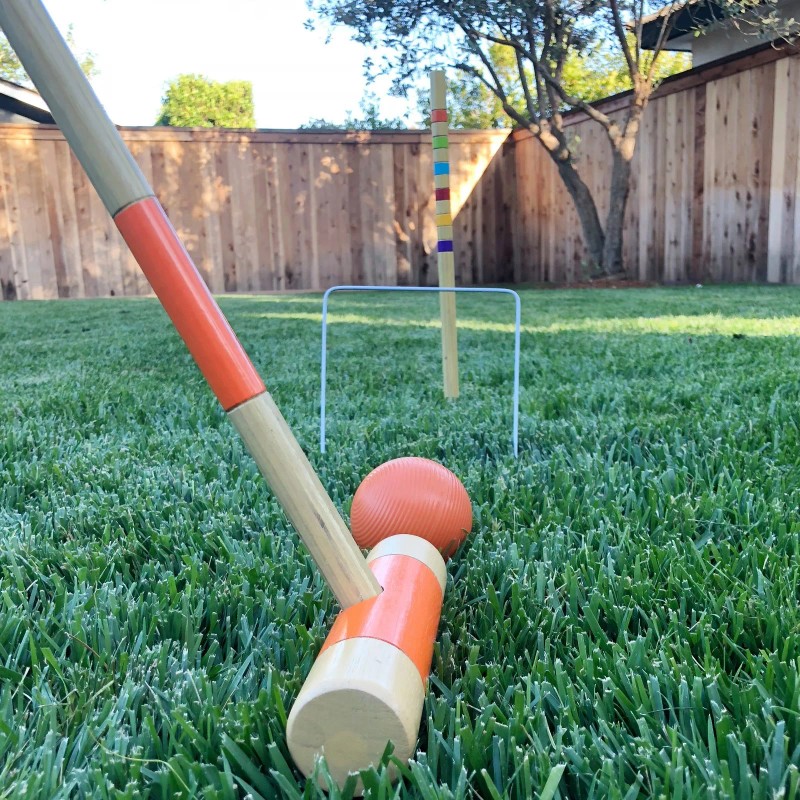 GoSports Junior Croquet Set - 27" Mallets for Kids