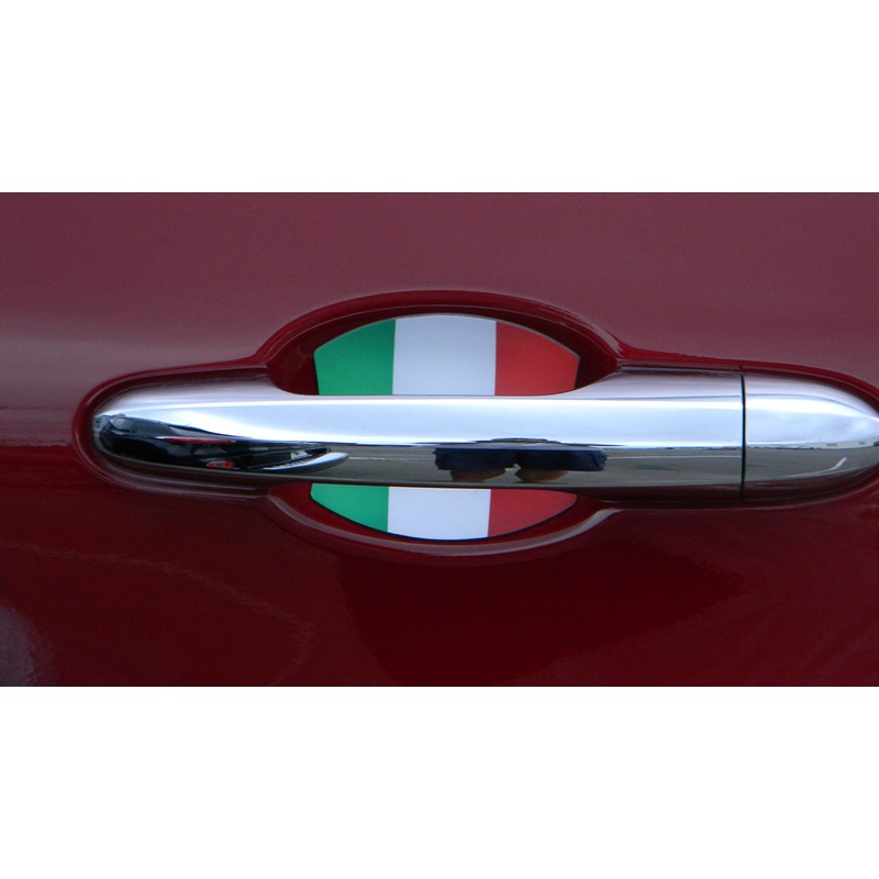 Fiat 500 Italian Flag Car Auto Door Handle Trim Molding