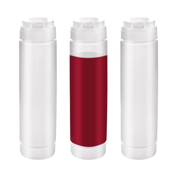LUTER 3pcs Condiment Squeeze Bottles, 16oz Plastic Upside Down Squeeze