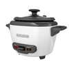 BLACK+DECKER 3-Cup Rice Cooker, 1.5-cup Uncooked Rice, 3 Cups Cooked,