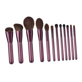 Beavorty Makeup Brush Set 12 Pcs Wood Handle Nylon Bristles All-in-one Cosmetics Brush Kit for Women for Daily Professional Makeup