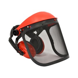 Avilia Face Shield and Ear Protection for Brushcutter - Headphones with Visor SNR 22dB Lightweight with EN 352-1 and EN 1731 Certification