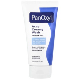PanOxyl 4 Acne Creamy Wash, 4% Benzoyl Peroxide 6 oz (Pack of 6)