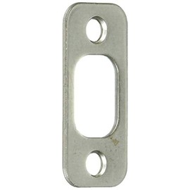 Kwikset 85063 Deadbolt 1" x 2-1/4" Round Corner Strike, Satin Nickel
