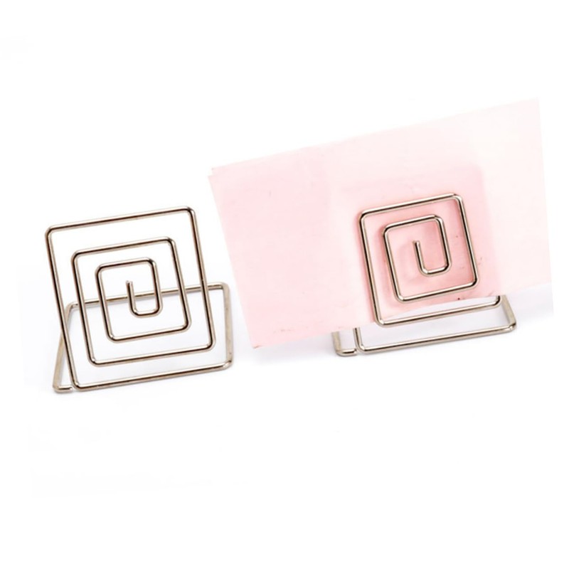 CAXUSD 20pcs Square Memo Holders for Wedding Banquet Elegant Place