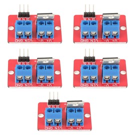 Ailoocedi 5pcs 3.3V/5V Mosfet Driver Module PWM Output Driver Boards Output 0-24V for LED Strip Motor Stepless Dimming Speed Adjustment