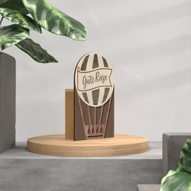 Ballon Reise Holzkarte - Geburtstagskarte mit Umschlag - Hochzeitskarte, Heißluftballon Geschenk, Ballon, Heißluftballon Geschenk Hochzeit, Ballon Geschenk Hochzeit, Gutschein Ballonfahrt