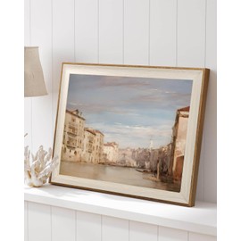 Framed Canvas Wall Art for Living Room Vintage Home Bedroom Wall Decor Animal Oil Swan Painting Wall Art Decoration for Room Kitchen Bathroom Landscape Wall Pictures