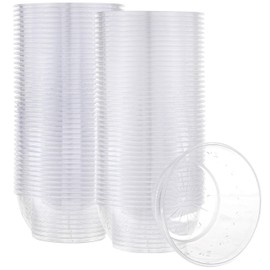 PLASTICPRO 6 oz Hard plastic Desert Bowls - Ice cream Bowls premium Quality Disposable Clear Bowl Pack of 100