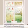 Coavas Window Privacy Film Stained Glass Window Film: Non-Adhesive Static