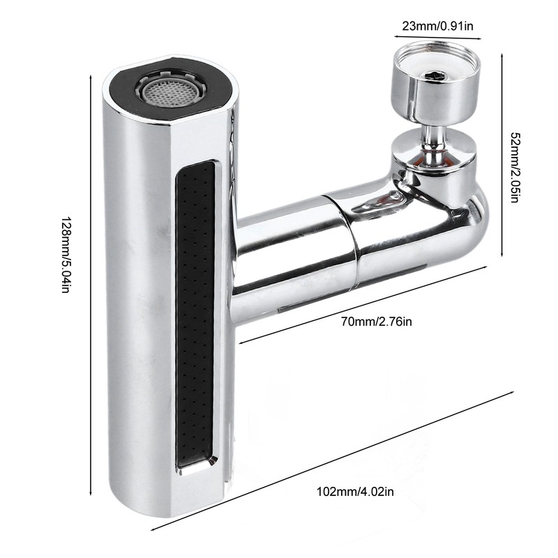 Waterfall Universal Faucet Extender Copper and ABS Anti Splashing Bathroom