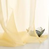 TOAVA DECO Light Yellow Sheer Voile Curtains Translucent Solid Color