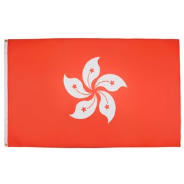 AZ FLAG - Hong Kong Flag - 3x5 Ft - 100D Polyester Hong Konger Banner with Two Metal Grommets - Fade Resistant - Vivid Colors - 3' x 5' Feet - 150x90 Cm