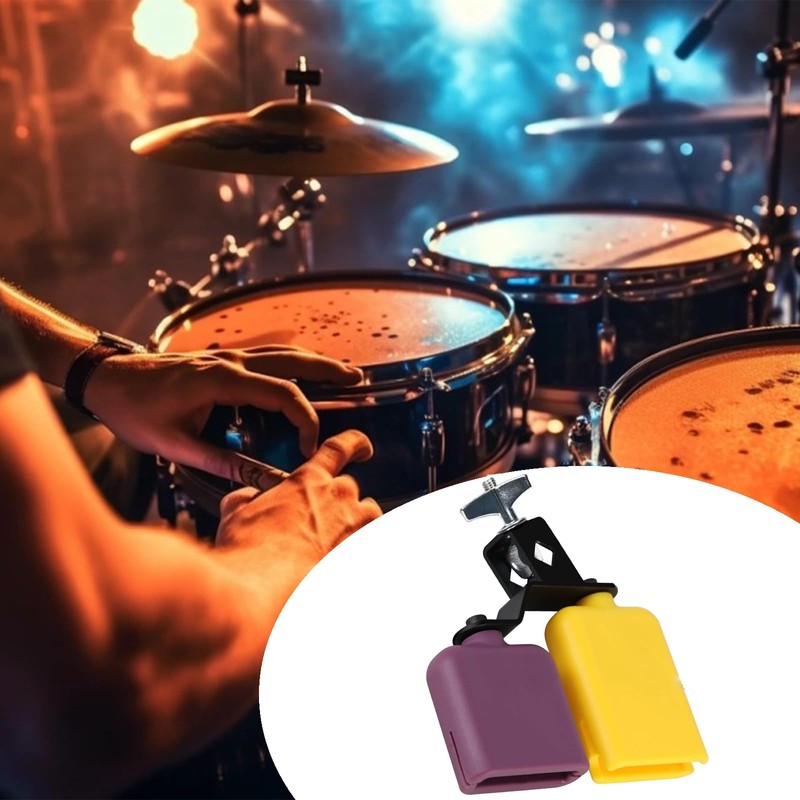 Jam Block Plastic Cow Bell Double Sambago Bell Latin Percussion