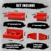 FS TOOL 4PCS Red Magnetic Toolbox Shelf, Tray, Paper Towel
