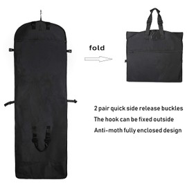 72" Tri-Fold Destination Wedding Garment Bag Versatile Hanging Travel Carry On by Magictodoor