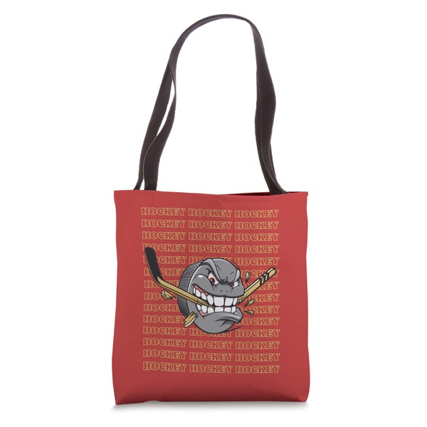 Ice Hockey Puck - Fun Hockey Player Tote Bag