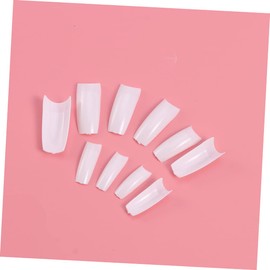 LALAFINA 1000pcs French Tip Press Nails Natural Cover Fake Nail Tips Transparent Material for Easy Application for Home and