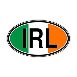 CafePress Ireland Euro Oval Sticker Oval Bumper Sticker, Euro Oval Car Decal