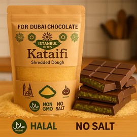 Istanbul Bites Premium Shredded Kataifi Dried Phyllo Dough | 500Gr. (1.1 lb) | Turkish Kadayif for Kunafa, Baklava & Viral Dubai Pistachio Chocolate Bar | Halal, Vegan, Dried And Chopped