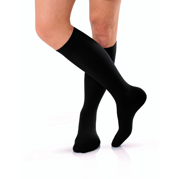 BSN Medical 115255 Jobst for Men Compression Hose, Knee High, 20-30mmHG, Closed Toe, Tall, Medium, Black